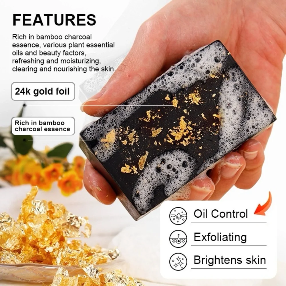 24K Gold Foil Soap - Black and Gold
